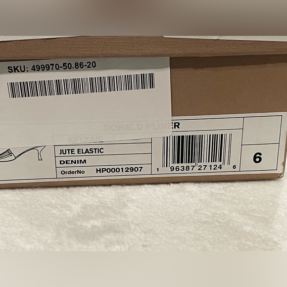 Donald Pliner Kelza Blue Denim and Jute Elastic Sz 6 BNWB - Picture 5 of 5